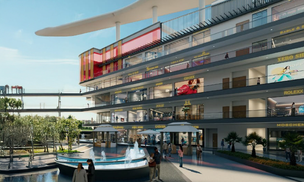Modern Retail Destination Layout with High-Visibility Glass Fronts